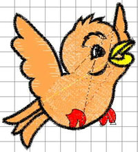 Digitised bird artwork